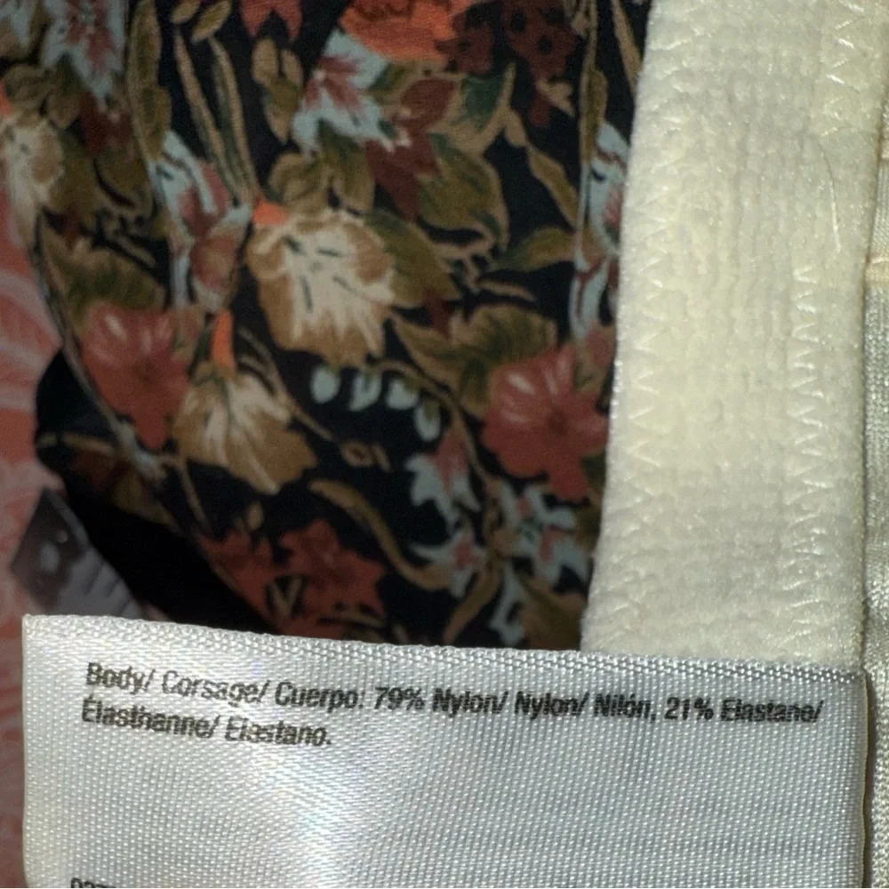 Maidenform Waist Corset 3XL Ivory Satin Floral - Picture 5 of 5